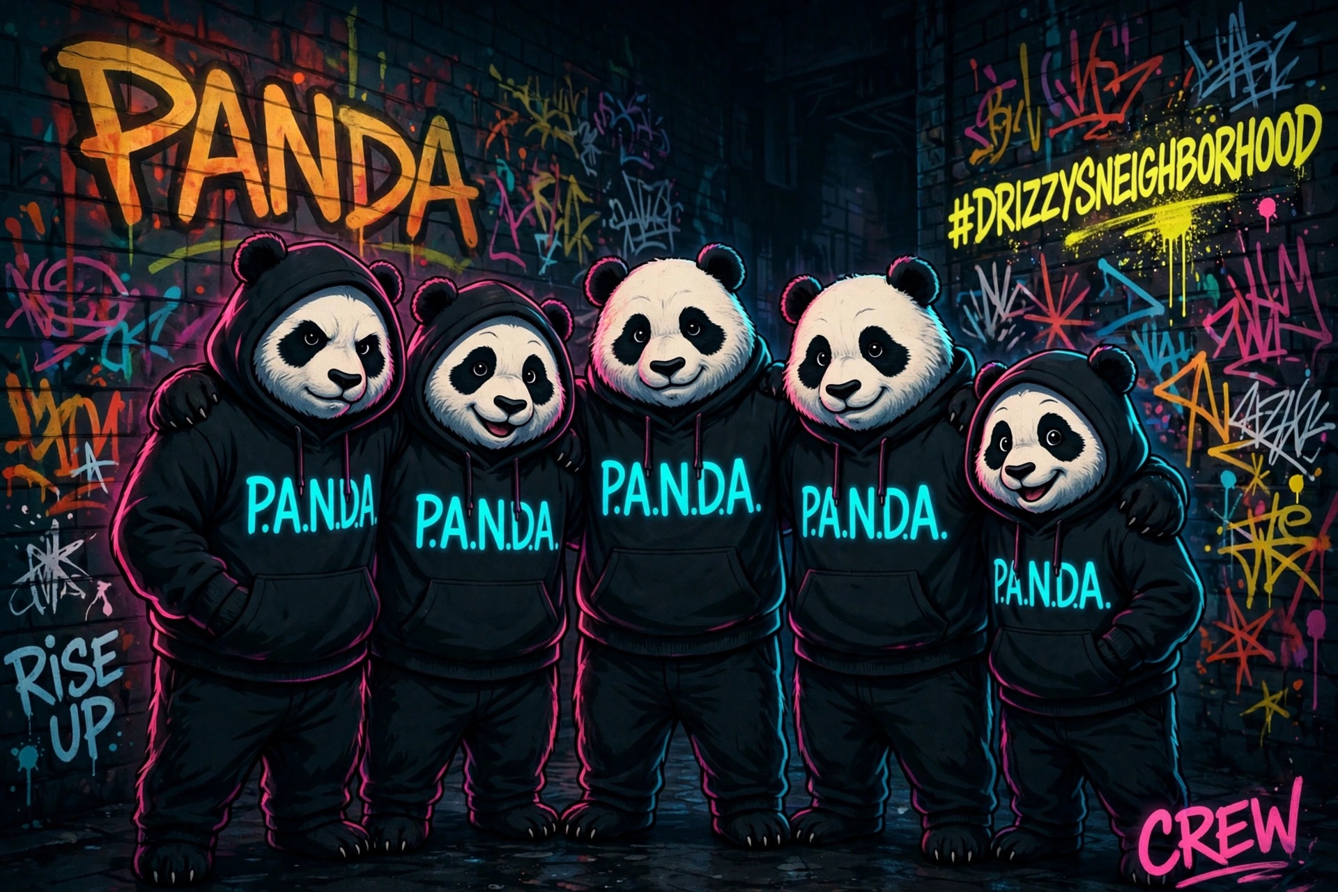 Panda1Nation graffiti artwork: the nation