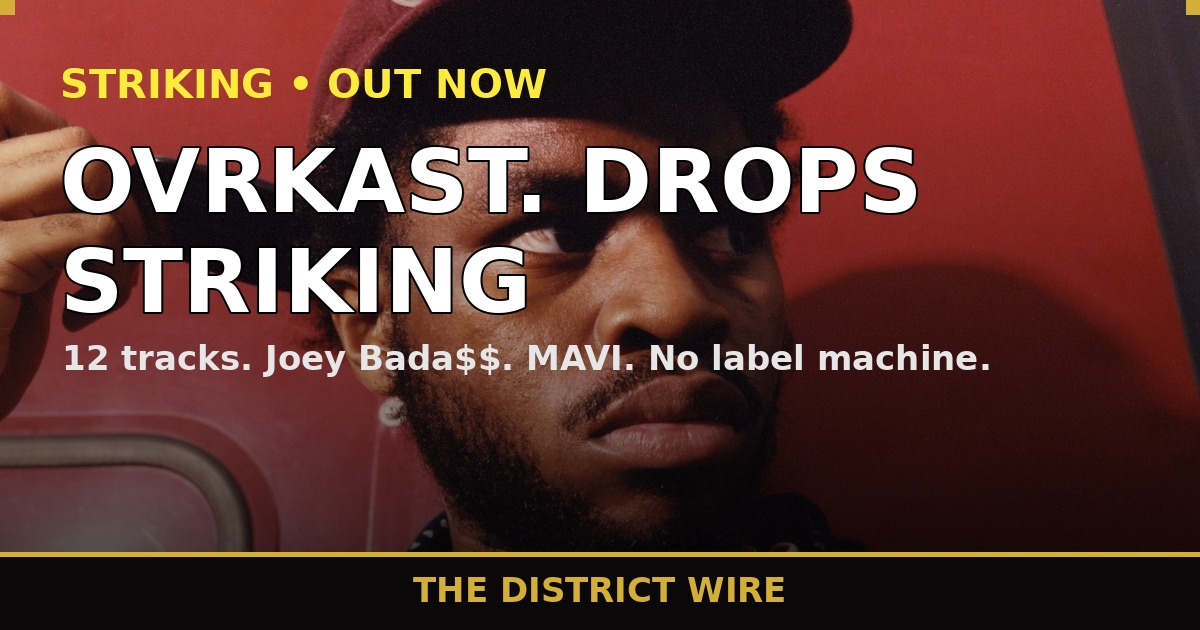 District Wire graphic: Ovrkast. Drops "STRIKING" — The Underground's Album of the Week